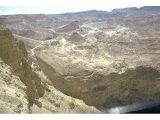 View SW from Herod`s Palace on the top of Masada